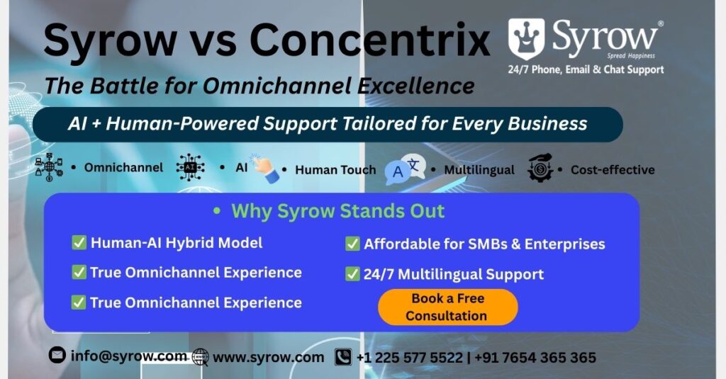 Syrow vs Concentrix: Top Omnichannel Customer Support in India