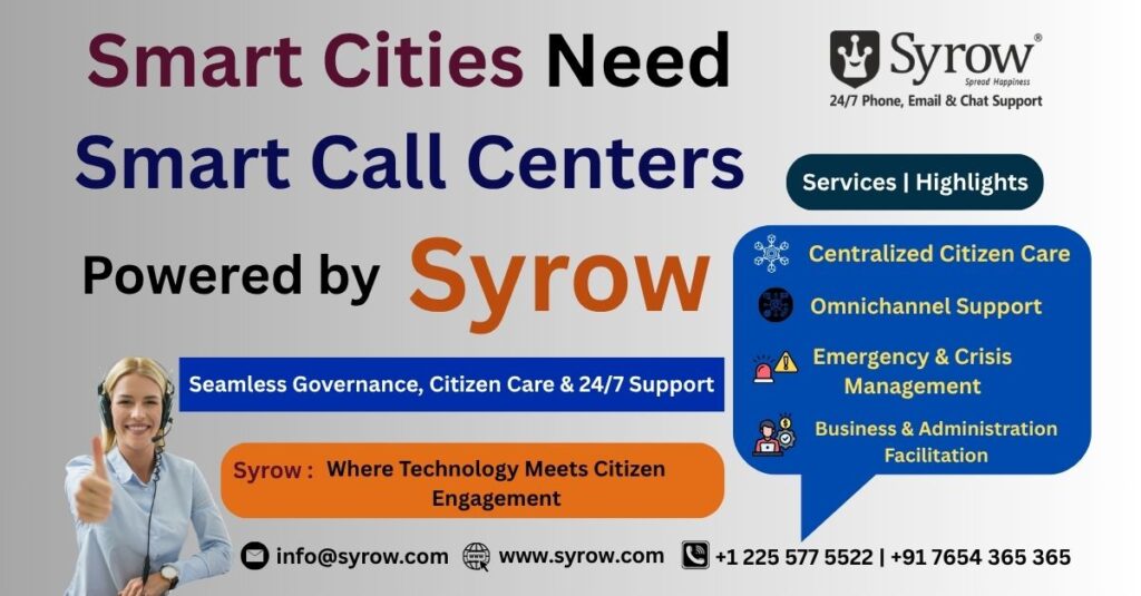 AI-Powered Smart City Call Centers by Syrow | Best Outsourcing Customer Support