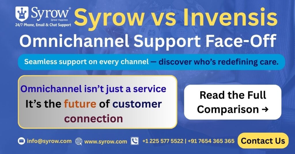 Syrow vs Invensis Inc: Best Omnichannel Support?