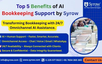 Top 5 Benefits of AI Bookkeeping Support by Syrow | Best Outsourcing Customer Support