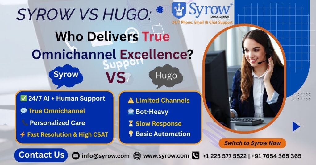 Syrow vs Hugo for Omnichannel Customer Support