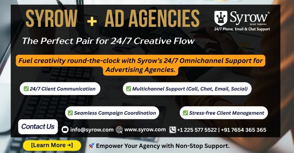 Syrow + Ad Agencies: 24/7 Creative Flow Support