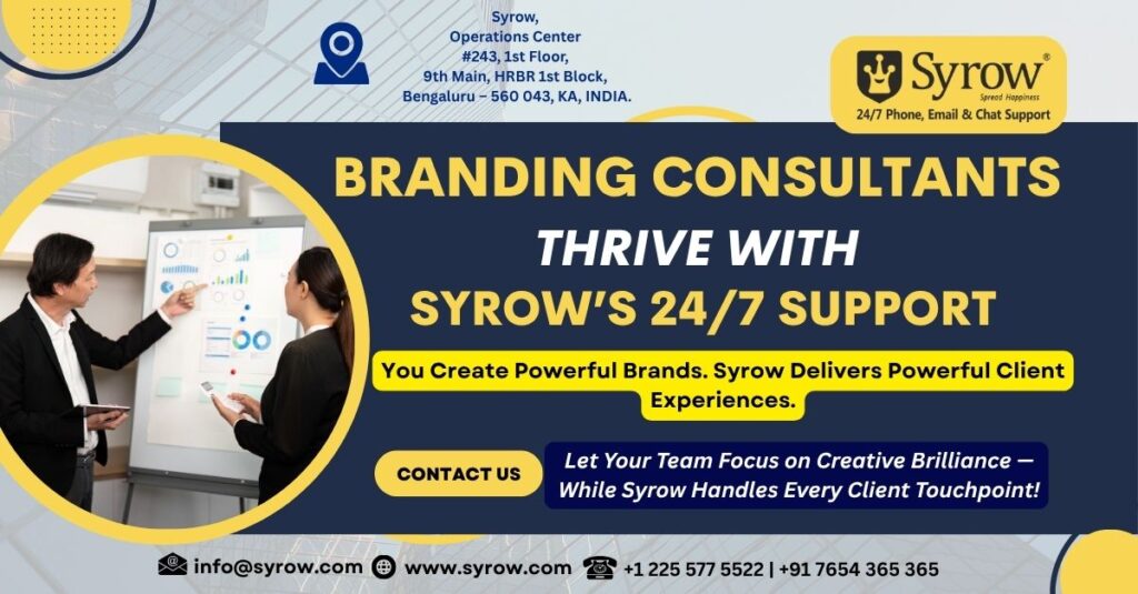 Syrow’s AI + Human Support for Branding Consultancies | Best Outsourcing Customer Support