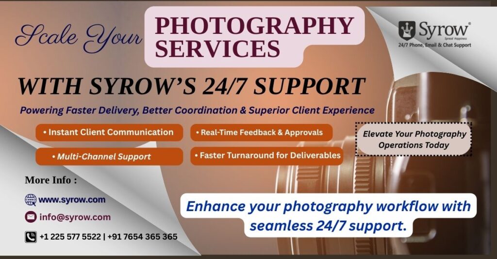Syrow’s 24/7 Omnichannel Support for Commercial Photography
