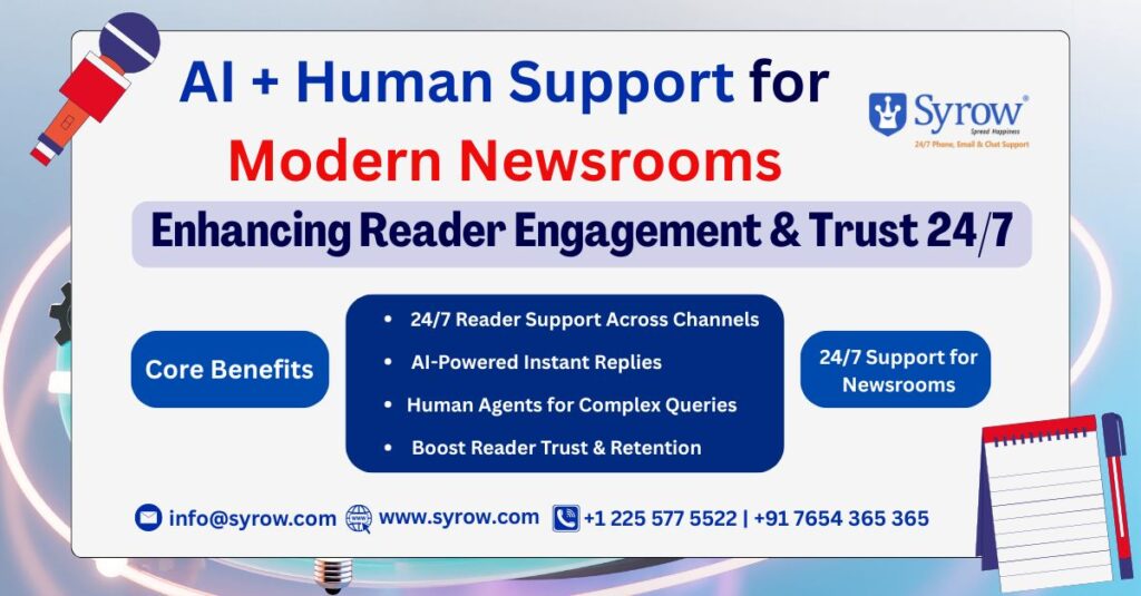 Stronger Digital Journalism with Syrow 24/7 Support | Best Outsourcing Customer Support