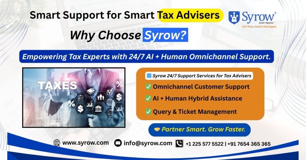 The Smart 24/7 Support Partner for Tax Advisors | Best Outsourcing Customer Support