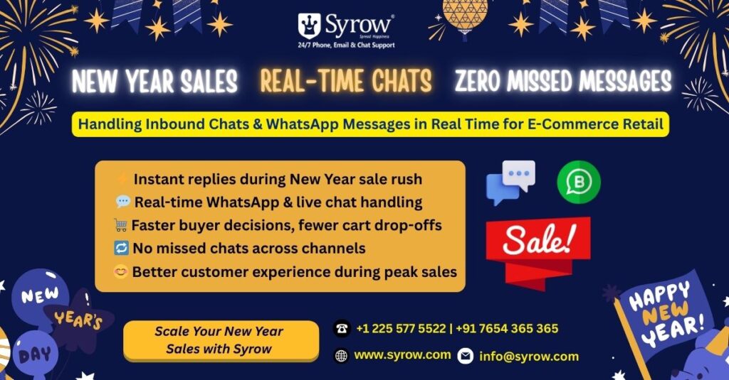 Syrow’s 24/7 Real-Time WhatsApp & Chat Support for E-Commerce