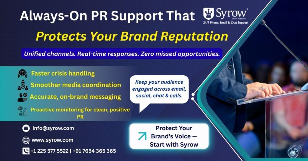 Syrow Customer Support Elevates Public Relations 24/7