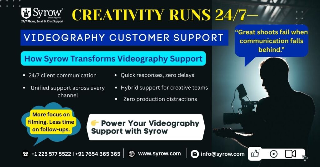 Enhance Videography Client Experience with Syrow’s Omnichannel Support