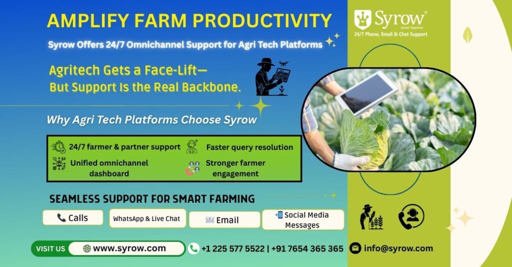 Syrow 24/7 Omnichannel Customer Support for AgriTech