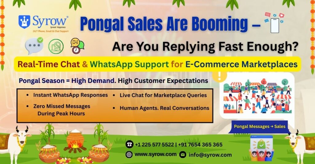 Boost Pongal Sales Using Real-Time WhatsApp Support | Syrow