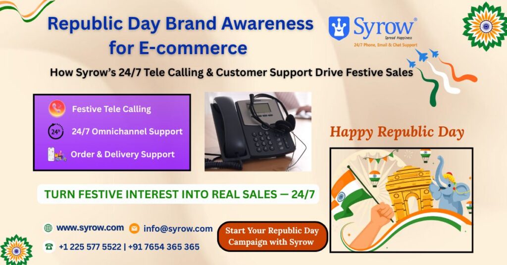 Syrow’s Republic Day Tele Calling Strategy for E-commerce