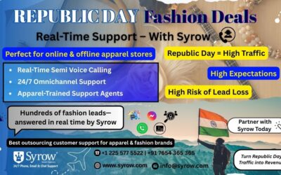Republic Day Apparel Sales Powered by Syrow Omnichannel Support | Best Outsource Customer Support