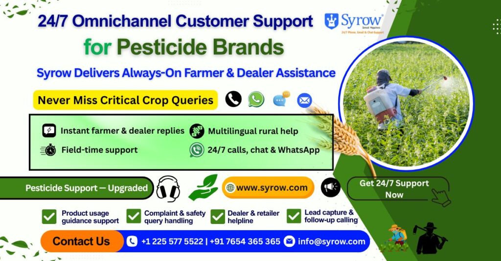 24/7 Omnichannel Customer Support for Pesticide Industry by Syrow