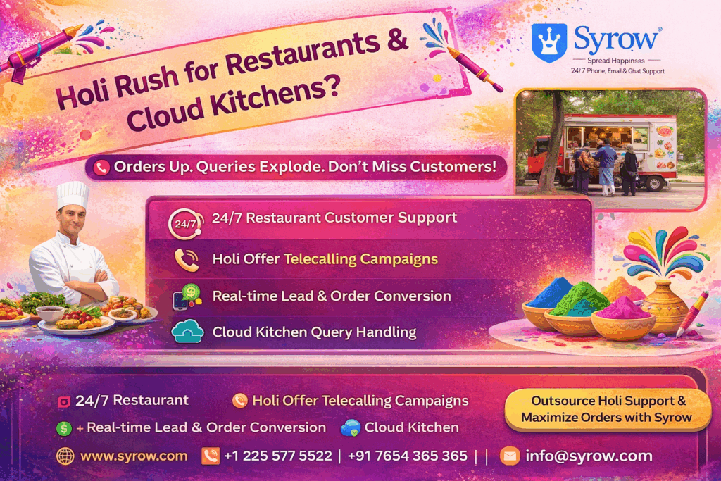 Best Outsourcing Customer Support for Restaurants Holi