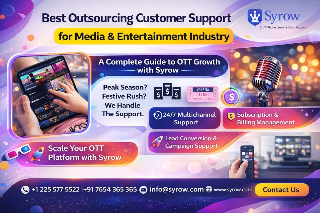 Best Outsourcing Customer Support for OTT & Entertainment Media