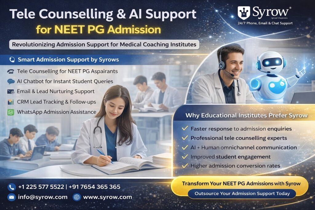 Best NEET PG Admission Outsourcing Services | AI Tele Counselling for NEET PG Coaching Centers