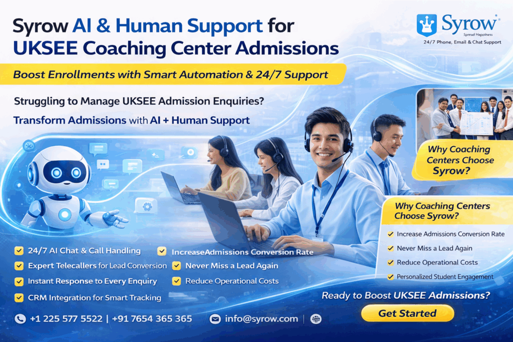 UKSEE Coaching Center Admissions with AI Support | Syrow