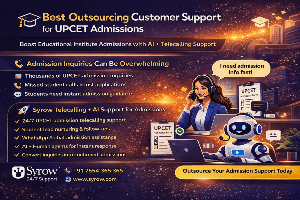Syrow’s 24/7 UPCET Admission Telecalling for Coaching Center Admissions