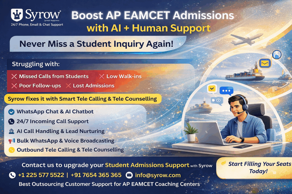 AI & Human Support for AP EAMCET Coaching Center Admissions  | Syrow