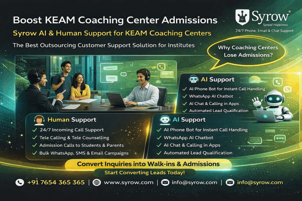 Best AI Support for KEAM Coaching Center Admissions | Best Outsourcing Customer Support