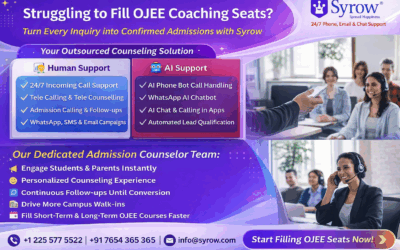 Syrow AI and Human Support for OJEE Coaching Center Admissions