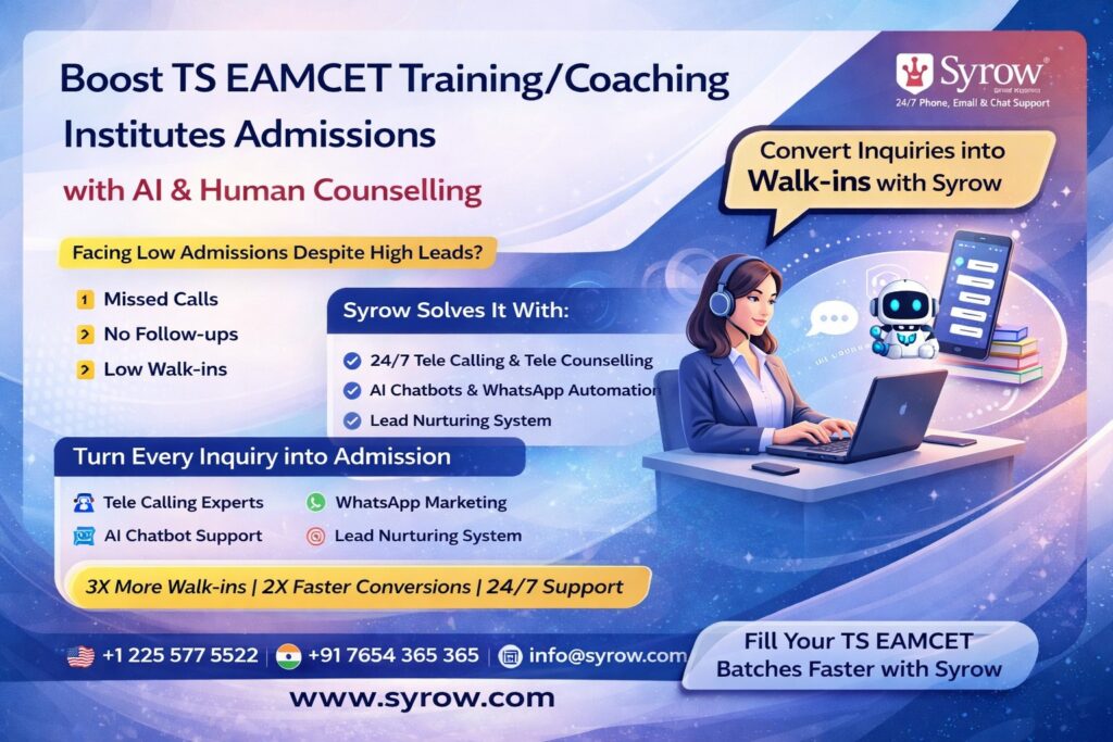 TS EAMCET Coaching Admissions with Syrow AI Support