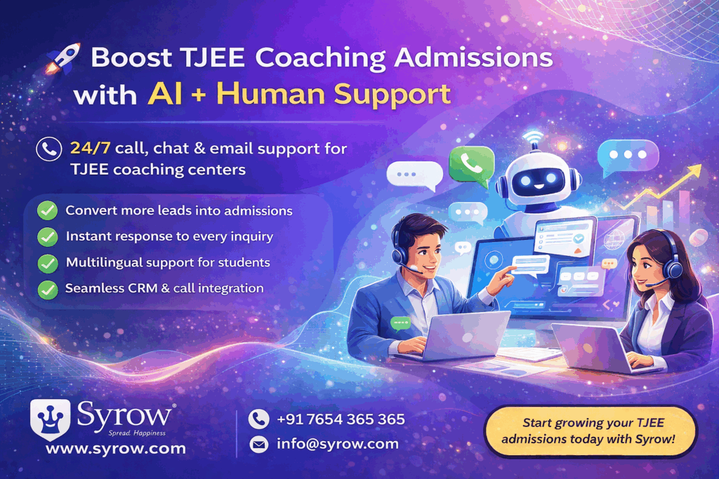 Best Outsourcing Support for TJEE Admissions | Syrow AI & Human Support for TJEE Coaching