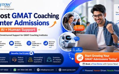 Syrow AI & Human Support for GMAT Coaching Center Admissions | Best Outsourcing Customer Support