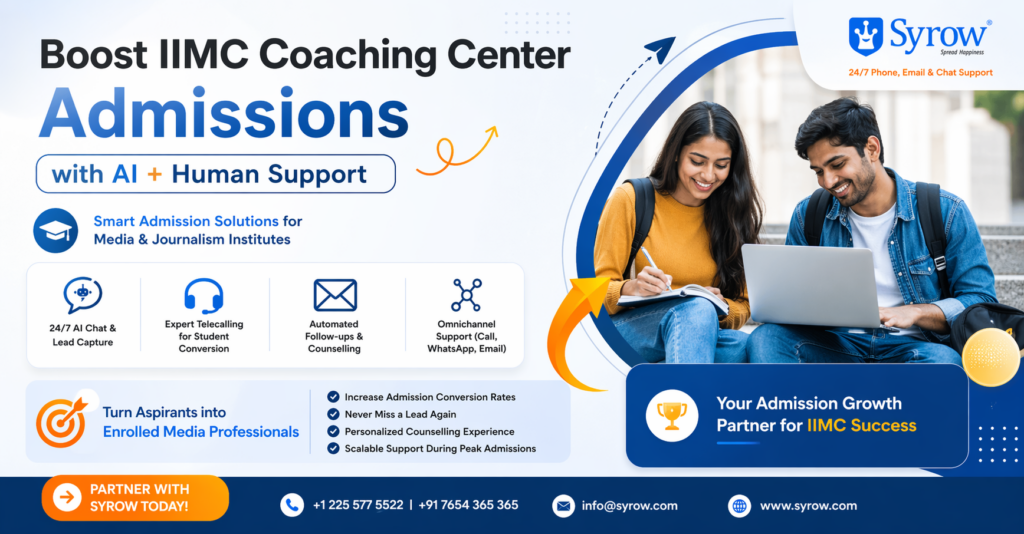 IIMC Coaching Center Admissions with AI & Human Support | Syrow