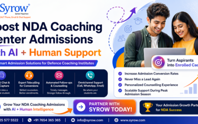 Syrow AI & Human Support for NDA Coaching Center Admissions | Best Outsourcing Customer Support