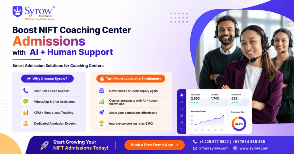 NIFT Coaching Center Admissions with AI & Human Support | Syrow