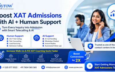Syrow AI and Human Support for XAT Coaching Center Admissions | Best Outsource Customer Support