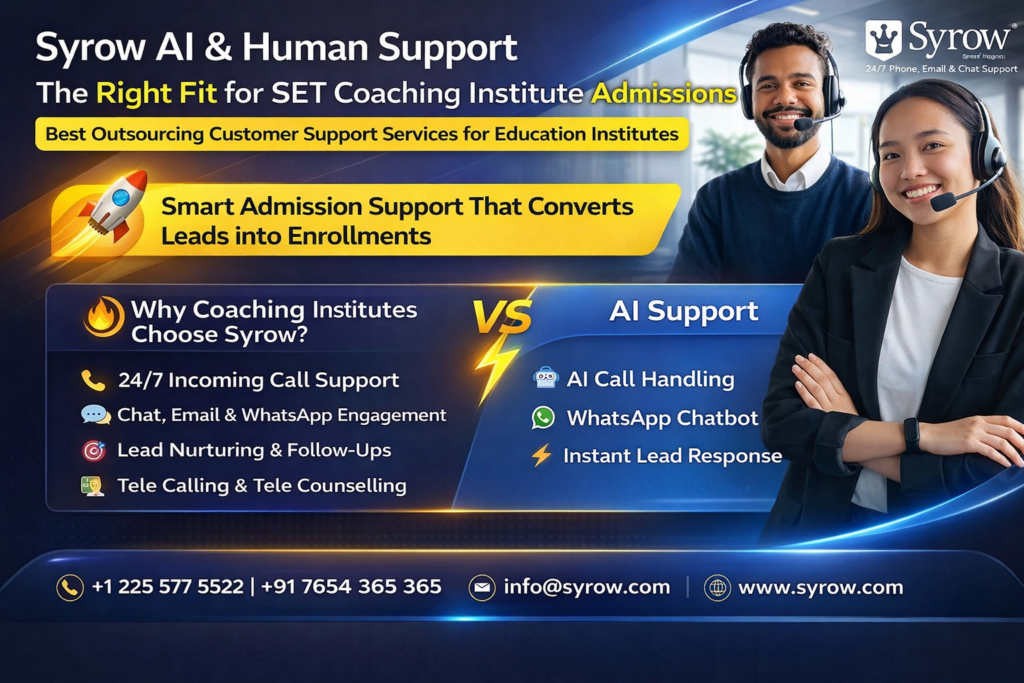 SET Coaching Center Admissions Support | AI & Human – Syrow
