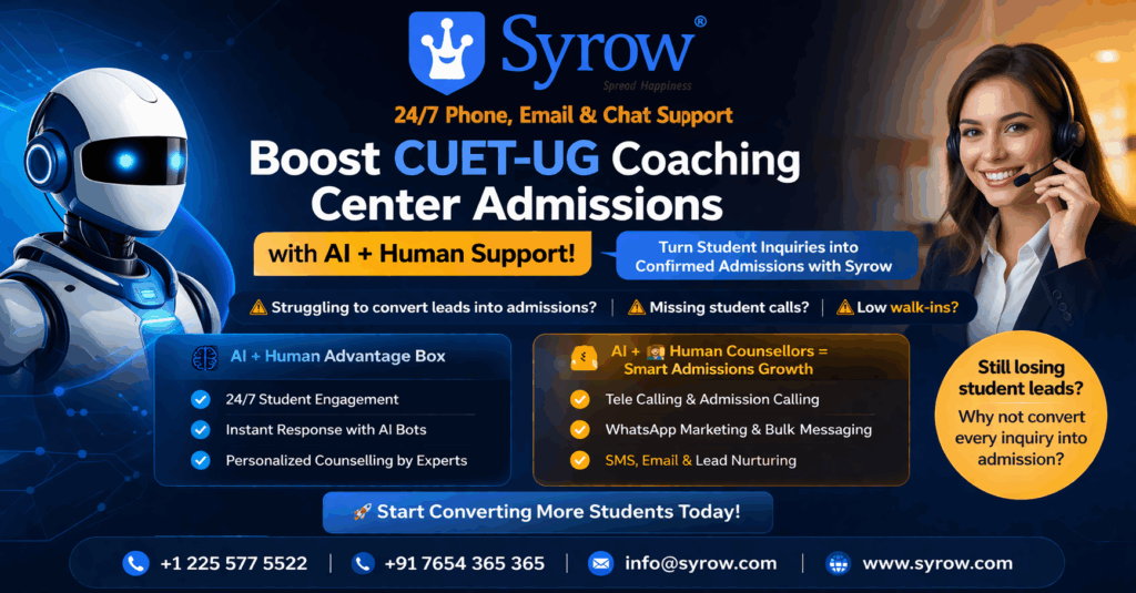 Best CUET-UG Coaching Center Admission With AI and Human Support | Syrow