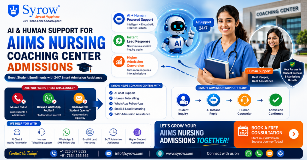 AI & Human Support for AIIMS Nursing Admissions