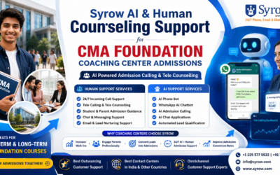 Syrow AI & Human Support for CMA Foundation Coaching Center Admissions