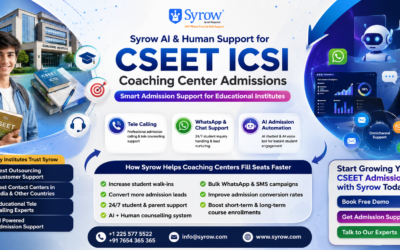 Syrow AI and Human Support for CSEET Coaching Center Admissions