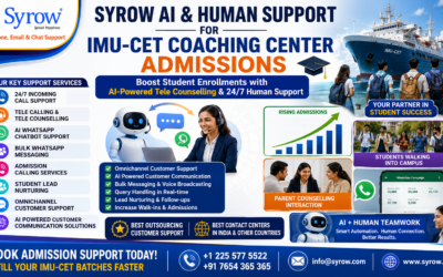 Syrow AI & Human Support for IMU-CET Coaching Center Admissions