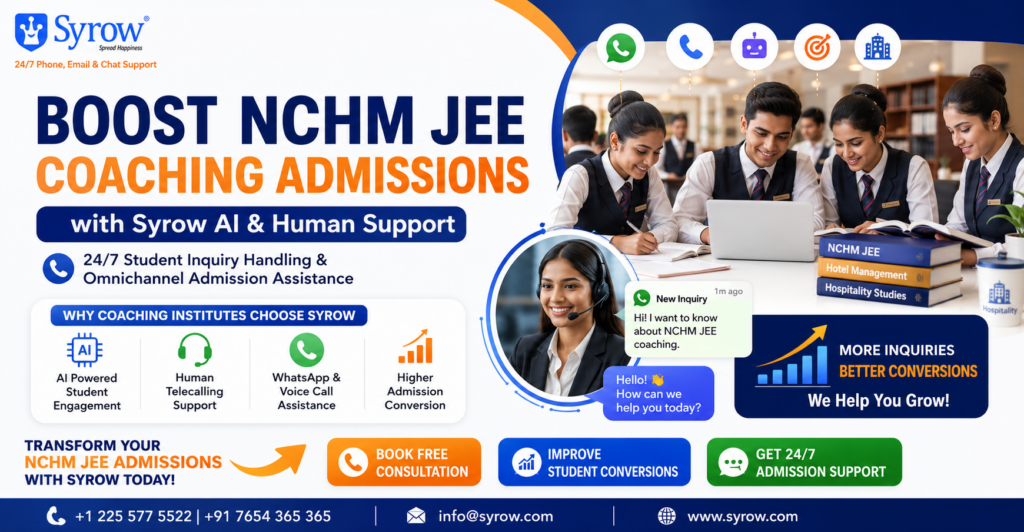Best NCHM JEE Coaching Center Admission Support by Syrow