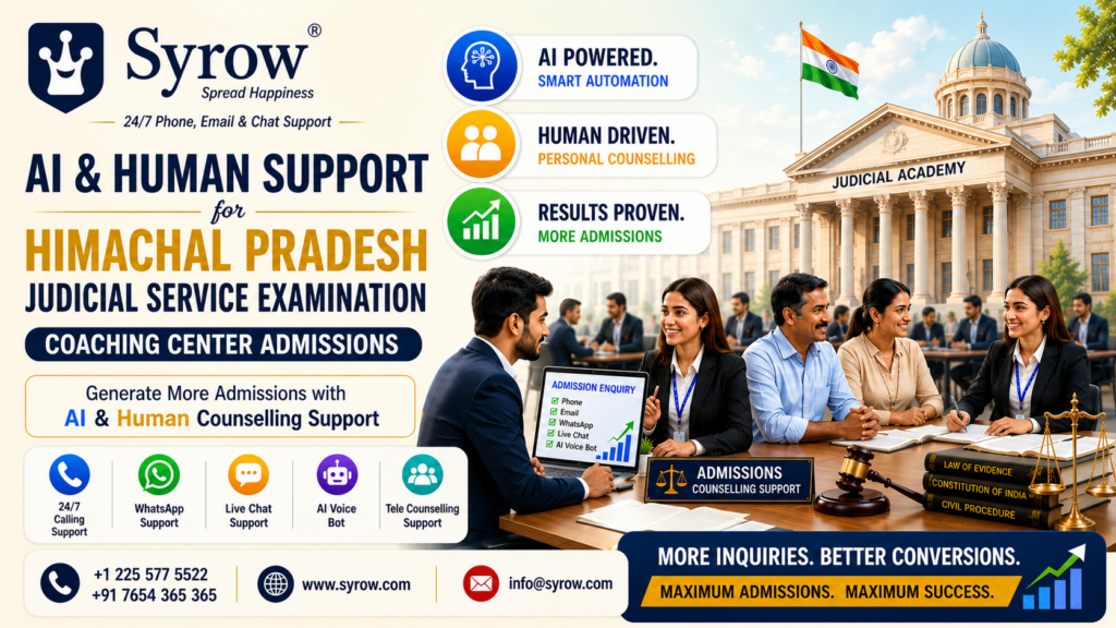 Himachal Judicial Coaching Admissions with Syrow AI & Human Support
