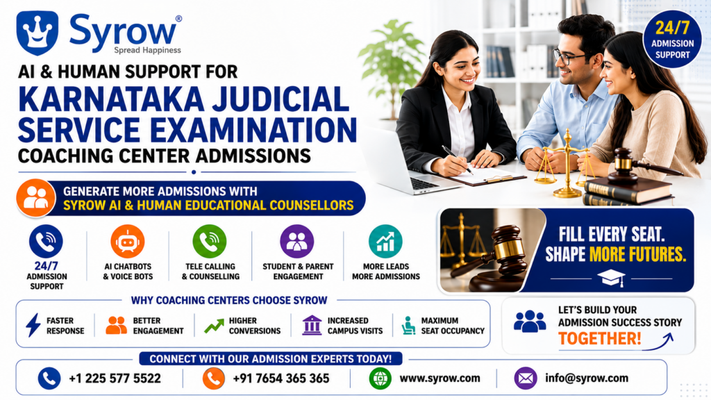 Karnataka Judicial Coaching Admissions with AI & Human Support