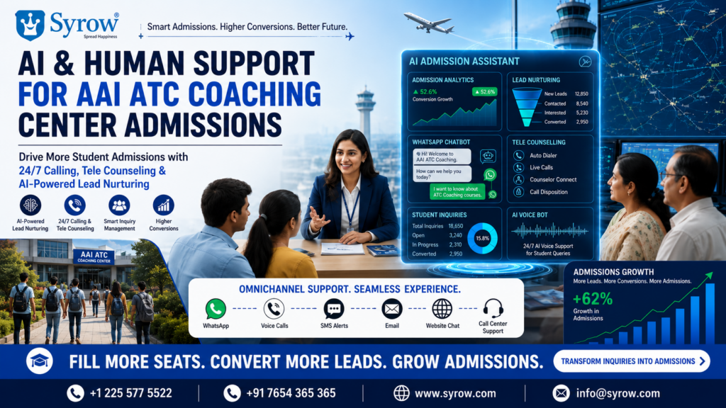 AAI ATC Coaching Center Admissions Support Services | Syrow AI and Human Support for Admissions