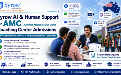 Boost AMC Coaching Center Admissions with Syrow AI & Human Support