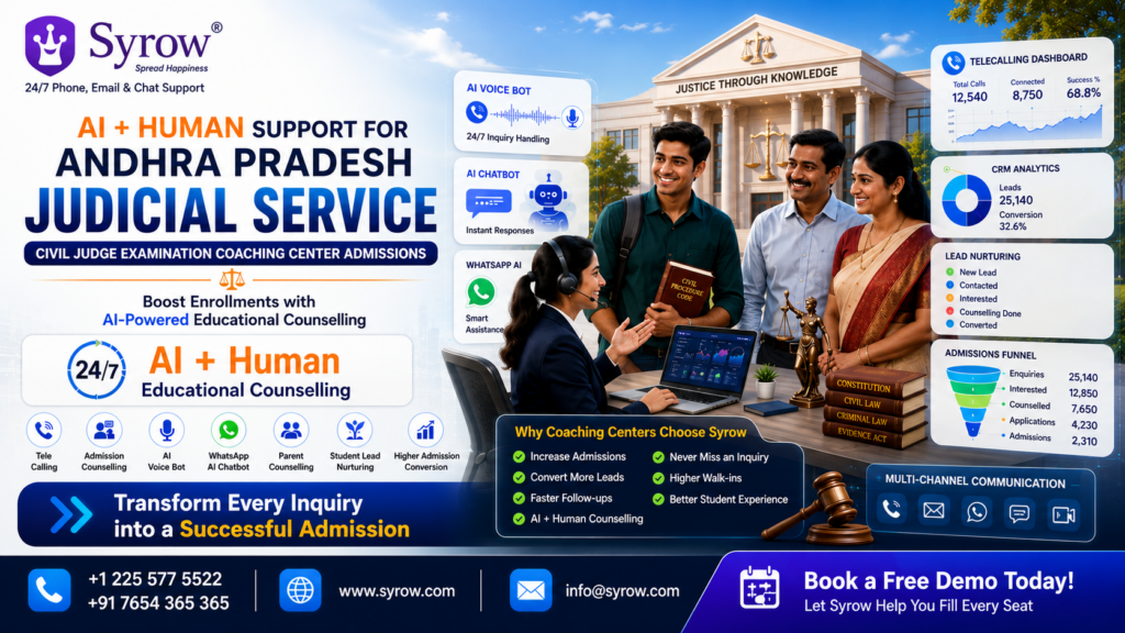 AP Judicial Coaching Admissions with Syrow AI and Human Support