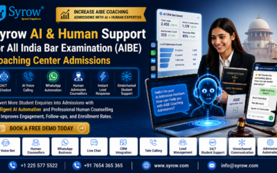 Boost AIBE Coaching Center Admissions with Syrow AI and Human Support