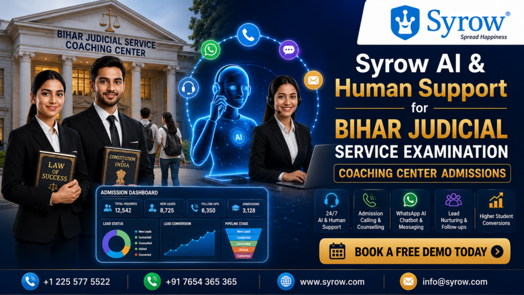 Bihar Judiciary Coaching Admissions with Syrow AI and Human Support