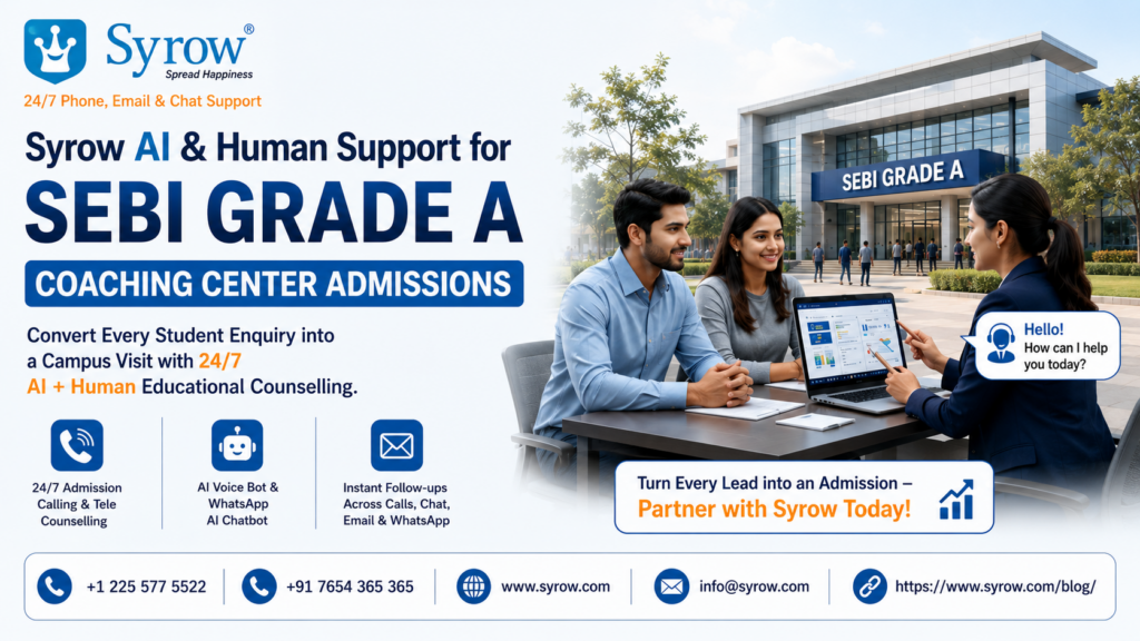 SEBI Grade A Coaching Admissions | Syrow AI and Human Support