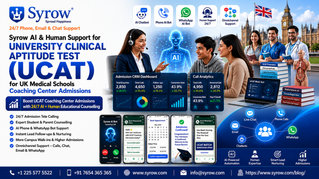UCAT Coaching Center Admissions with Syrow AI and Human Support