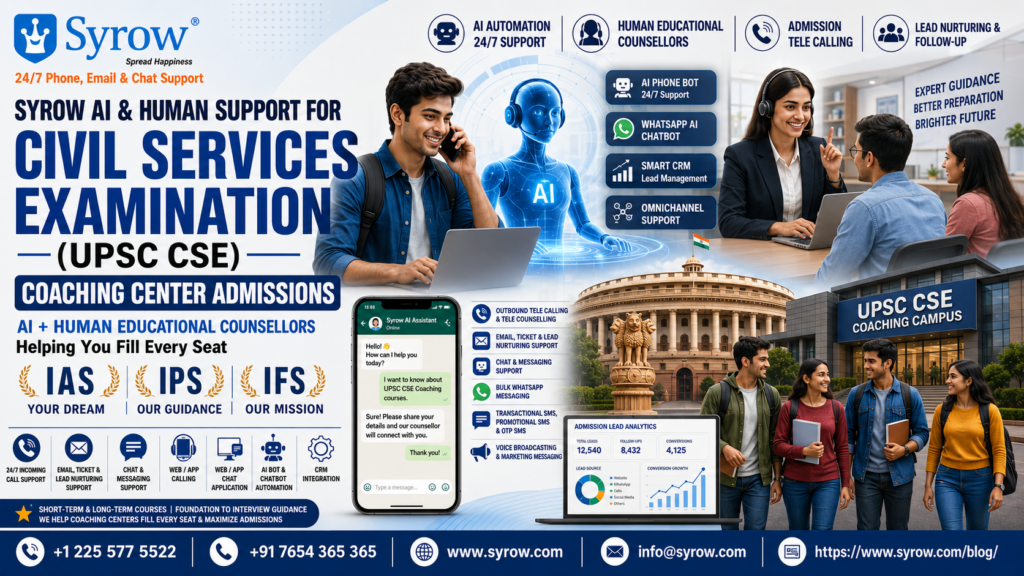 UPSC CSE Admission Support for Coaching Institutes | Syrow